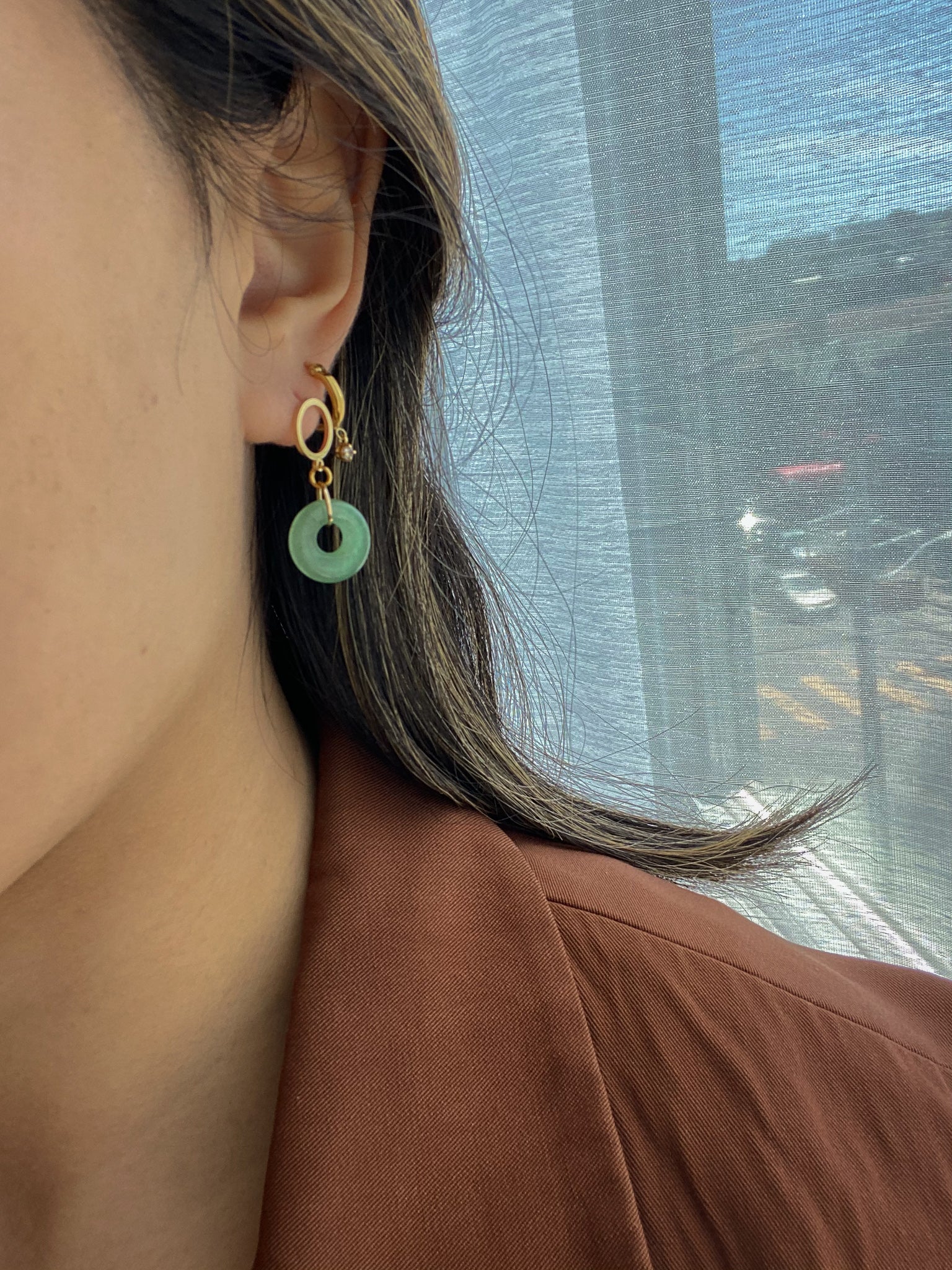 Halo Jade-ish Earrings
